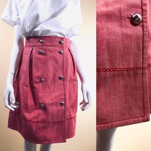 Magaschoni A-line Button Skirt